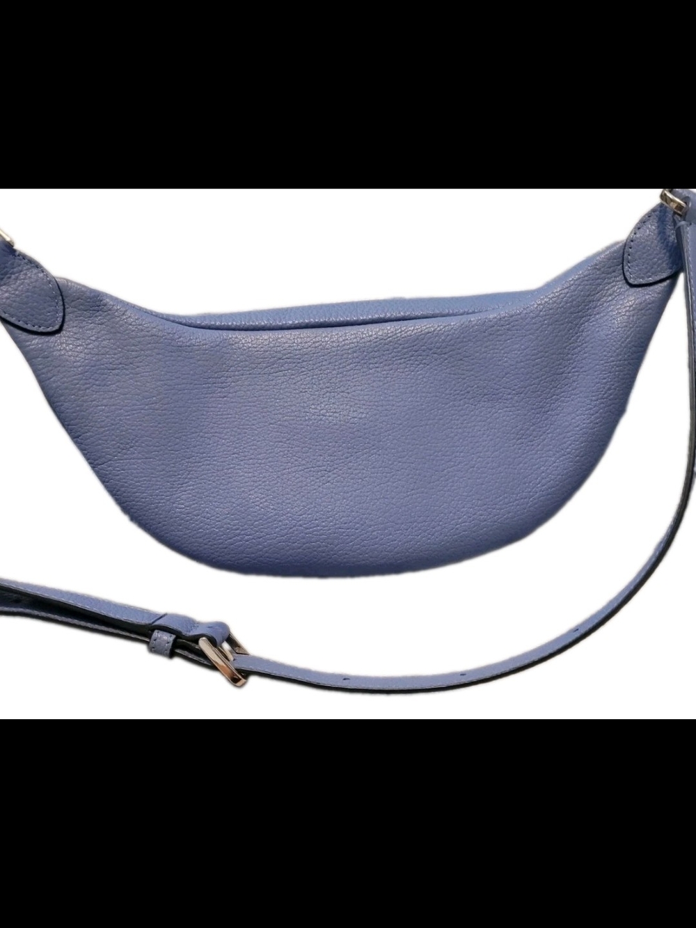 Kate Spade New York Blue Pebbled Belt Bag Fanny Pack Waist Bag Gold Hardware - Picture 3 of 10